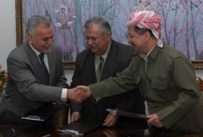 Al Hashemi, Talabani and Barzani Sign Tripartite MoU